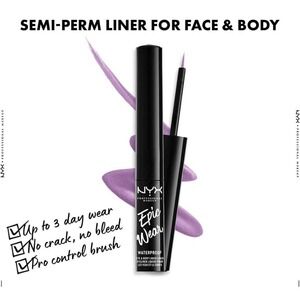 NYX Epic Wear Liquid Liner Waterproof Long Lasting Eye Liner Black Makeup New